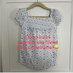 The Lily Smocked Baby Romper Janie and Jack size 18-24 months NWOT